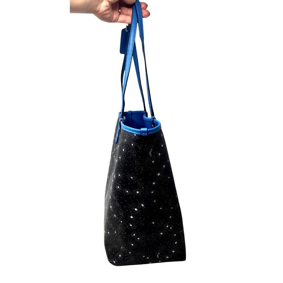Coach Coated Canvas Reversible City Tote - Starry Sky / Bright Blue - Picture 3 of 15